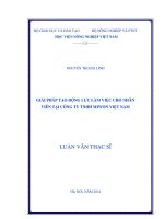 giải pháp tạo động lực làm việc cho nhân viên tại công ty tnhh miwon việt nam
