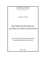 Phát triển nguồn nhân lực tại công ty cổ phần xây dựng số 9 
