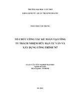 tổ chức công tác kế toán tại công ty trách nhiệm hữu hạn tư vấn và xây dựng công trình 747 