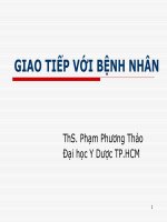Giao Tiếp Với Bệnh Nhân - Đại Học Y Dược Tp.Hcm