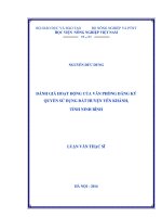 đánh giá hoạt động của văn phòng đăng ký quyền sử dụng đất huyện yên khánh, tỉnh ninh bình