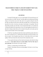 Trách nhiệm xã hội của các doanh nghiệp ở việt nam. thực trạng và một số giải pháp