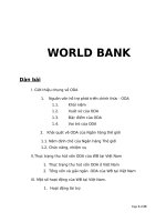 phân tích về đầu tư cuả World bank ở Viet Nam