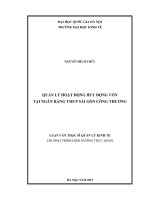 Quản lý hoạt động huy động vốn tại ngân hàng TMCP sài gòn công thương 