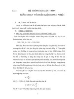 BAI 3 HỆ THỐNG KHUẤY TRỘN GIÁN ĐOẠN VỚI ĐIỀU KIỆN ĐOẠN NHIỆT