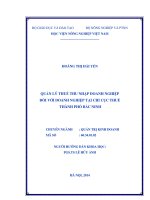 quản lý thuế thu nhập doanh nghiệp đối với doanh nghiệp tại chi cục thuế thành phố bắc ninh