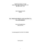 tác phẩm số phận con người của m a solokhov