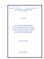 nâng cao hoạt tính đối kháng nấm fusarium oxysporum gây bệnh cà chua của một số chủng vi khuẩn bằng phương pháp đột biến