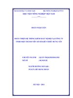 hoàn thiện hệ thống kiểm soát nội bộ tại công ty tnhh một thành viên xổ số kiến thiết hưng yên