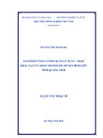 giải pháp tăng cường quản lý xuất – nhập khẩu tại cửa khẩu hoành mô, huyện bình liêu tỉnh quảng ninh