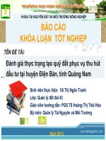 Bài trình chiếu Slide PowerPoint bảo vệ khóa luận tốt nghiệp quản lý đất đai hay