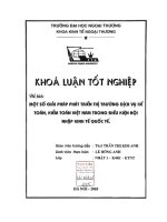 Một số giải pháp phát triển thị trường dịch vụ kế toán, kiểm toán việt nam trong điều kiện hội nhập kinh tế quốc tế 