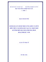 đánh giá lưu hành virus cúm a h5n1 và h7n9 trên thủy cầm sống bán tại các chợ ở một số tỉnh miền bắc bằng phương pháp realtime rt  pcr