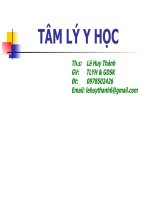 Tâm Lý Y Học – Ths Lê Huy Thành