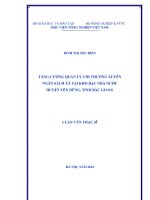 tăng cường quản lý chi thường xuyên ngân sách xã tại kho bạc nhà nước huyện yên dũng, tỉnh bắc giang