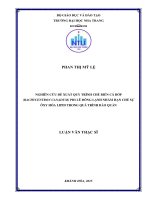 Nghiên cứu đề xuất quy trình chế biến cá bớp (rachycentron cadadum) phi lê đông lạnh nhằm hạn chế sự oxy hóa lipid trong quá trình bảo quản 