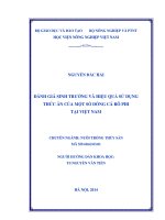 đánh giá sinh trưởng và hiệu quả sử dụng thức ăn của một số dòng cá rô phi tại việt nam