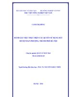 đánh giá việc thực hiện các quyền sử dụng đất huyện đan phượng, thành phố hà nội