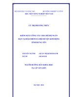 kiểm soát công tác chi chế độ ngắn hạn tại bảo hiểm xã hội huyện kim động tỉnh hưng yên