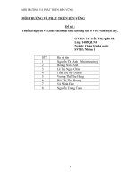 MÔI TRƯỜNG VÀ PHÁT TRIỂN BỀN VỮNG