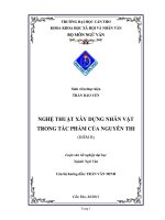 nghệ thuật xây dựng nhân vật trong tác phẩm của nguyễn thi 