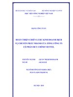 hoàn thiện chiến lược kinh doanh dịch vụ chuyển phát nhanh của tổng công ty cổ phần bưu chính viettel