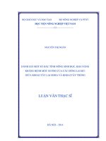 đánh giá một số đặc tính nông sinh học, khả năng kháng bệnh mốc sương của các dòng lai bc1 giữa khoai tây lai soma và khoai tây trồng