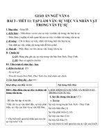 Giáo án ngữ văn 6 bài 3 sự việc và nhân vật trong văn tự sự 