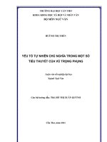yếu tố tự nhiên chủ nghĩa trong một số tiểu thuyết của vũ trọng phụng 