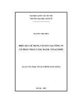 Hiệu quả sử dụng tài sản tại công ty cổ phần than vàng danh   VINACOMIN 