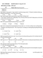 Đề thi và đáp án Vật lý 12 học kì 1