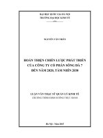 Hoàn thiện chiến lược phát triển của công ty cổ phần sông đà 7 đến năm 2020, tầm nhìn 2030 