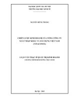 Chiến lược kinh doanh của tổng công ty xuất nhập khẩu và xây dựng việt nam (VINACONEX) 