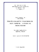 tình yêu làng quê việt nam trong thơ nguyễn bính trước cách mạng tháng tám 1945 
