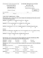 Bộ đề thi thử THPT Quốc gia năm 2015 môn Tiếng Anh Sở GD - ĐT Quảng Nam