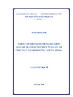 nghiên cứu thiết kế hệ thống điều khiển giám sát quá trình trộn thức ăn gia súc tại công ty cổ phần dinh dưỡng việt tín  yên bái