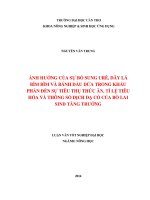 ảnh hưởng của sự bổ sung urê, dây lá bìm bìm và bánh dầu dừa trong khẩu phần đến sự tiêu thụ thức ăn, tỉ lệ tiêu hóa và thông số dịch dạ cỏ của bò lai sind tăng trưởng 