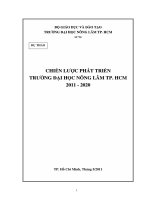 CHIẾN LƯỢC PHÁT TRIỂN TRƯỜNG ĐẠI HỌC NÔNG LÂM TP HCM 2011 - 2020