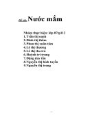 Giới thiệu tổng quát qui trình sản xuất nước mắm