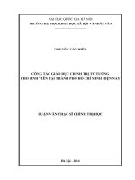 Công tác giáo dục chính trị tư tưởng cho sinh viên việt nam tại thành phố hồ chí minh hiện nay 