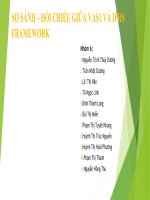 SO SÁNH đối CHIẾU GIỮA VAS1 và IFRS FRAMEWORK