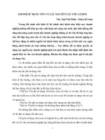 Chi phí sử dụng vốn và các nguyên tắc ước lượng 