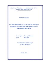xây dựng mô hình xử lý và tái sử dụng nước thải tại khu du lịch sinh thái, nghỉ dưỡng cao cấp eurowindow nha trang