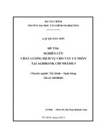 nghiên cứu chất lượng dịch vụ cho vay cá nhân tại agribank chi nhánh 3 