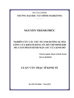 nghiên cứu các yếu tố ảnh hưởng sự hài lòng của khách hàng tp  hồ chí minh khi mua sản phẩm bánh mặn afc của kinh đô 