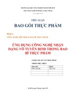 ỨNG DỤNG CÔNG NGHỆ RFID  TRONG BAO BÌ THỰC PHẨM