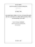 giải pháp hoàn thiện các yếu tố ảnh hưởng đến kết quả làm việc của nhân viên tại tổng công ty bao bì nhựa tân tiến 