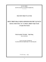 phát triển hoạt động kinh doanh thẻ tại ngân hàng tmcp đầu tư và phát triển việt nam chi nhánh quảng ngãi 