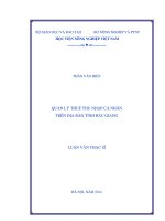 quản lý thuế thu nhập cá nhân trên địa bàn tỉnh bắc giang