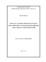 Công tác vận động nông dân xây dựng nông thôn mới của đảng bộ huyện hiệp hòa   thực trạng và vài kiến nghị 